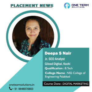 DEEPA S NAIR Placed Students