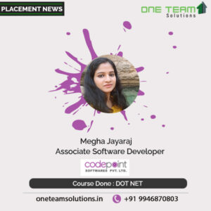 MEGHA JAYARAJ Placed Students