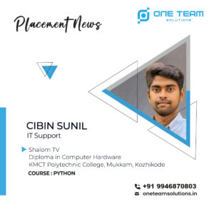 placement Cibin Sunil Placed Students