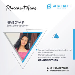 placement Nivedya P Placed Students