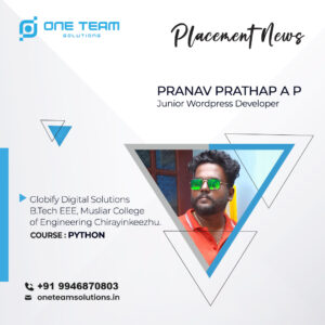 placement Pranav Prathap Placed Students