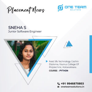 placement SNEHA S Placed Students