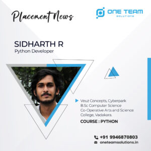 placement Sidharth R Placed Students