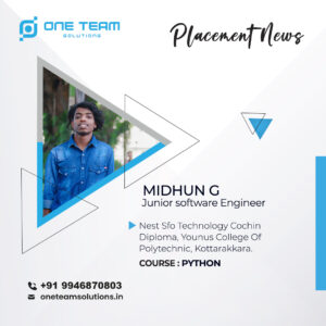 placement midhun Placed Students