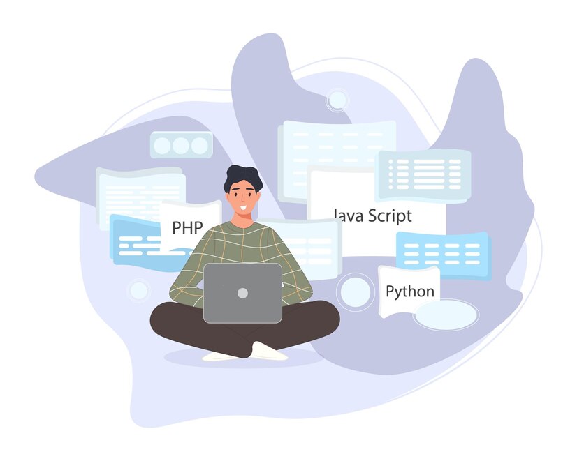 software developers working script coding engineer character programming php python javascript other languages 90220 243 How to Learn Python Step by Step: The Ultimate Beginner's Guide